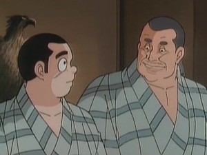 Beefy man in japanese anime
