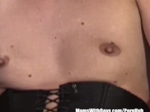 Brunette MILF Sexy Stockings Ass Fingered