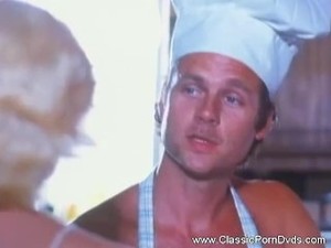 Vintage Double Blowjob For The Cook